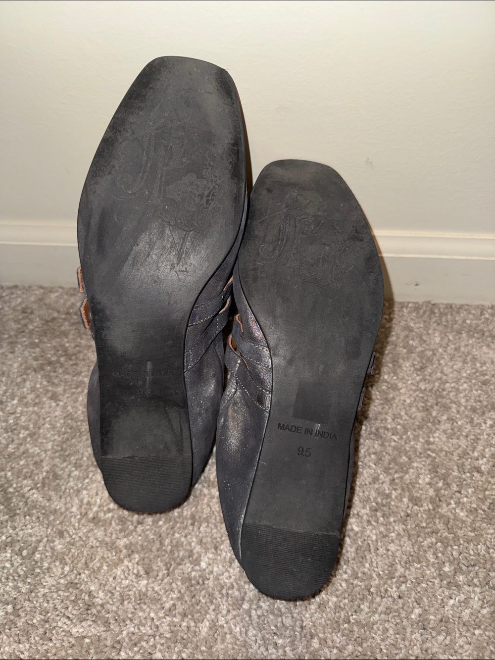 Free People Metallic Silver Double-Strap Mary Jane Ballerina Shoes - Picture 4 of 4